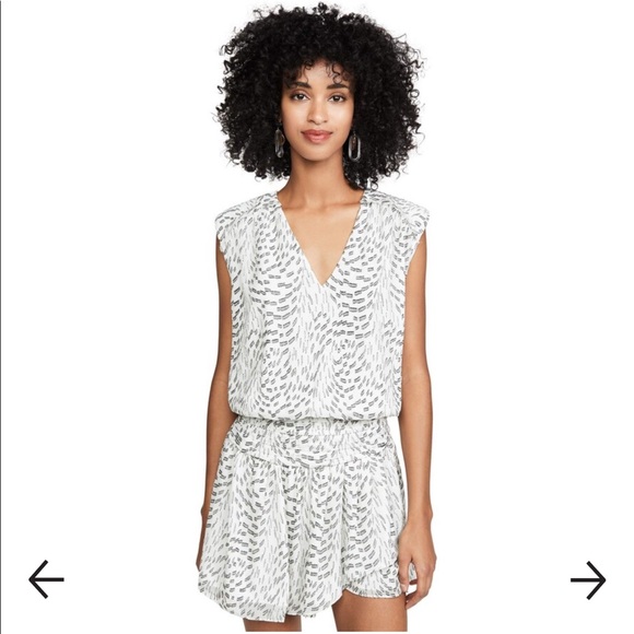 NWT Ramy Brook terry printed chiffon mini dress - Picture 1 of 5